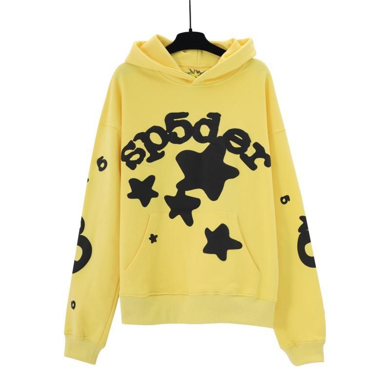 Hanorac Sp5der Bărbați Supradimensionat Bumbac Pulover Cu Design Imprimat Puff Stil Streetwear Hip Hop
