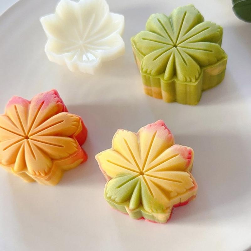 Maple Leaf Shape Desserts Mold Durable Chinese Pastry Mold Practical Hand Press Mould Versatile Pastries Baking Tool