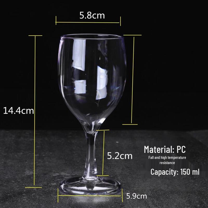 Acrylic Plastic Stemmed Wine & Champagne Glass