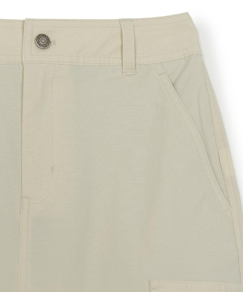 Emelbi Women'S Vintage Washed Cotton Strap Cargo Long Skirt Bos (L.Sand)