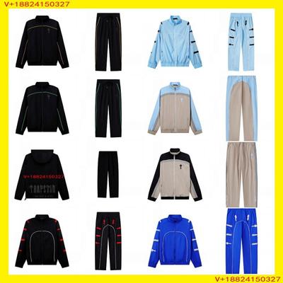 Mens Breathable Mesh Embroidered Track Suit Set Casual Windbreaker Jacket Pants Loose Fit Outdoor Wear