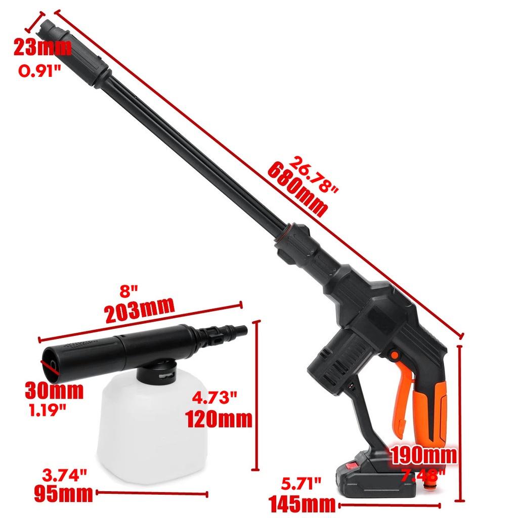 70Bar 20V Lithium Battery 1000W Rechargeable High Pressure Car Washer Wireless Water Spray Guns  Cleaning Guns Handheld Cleaner