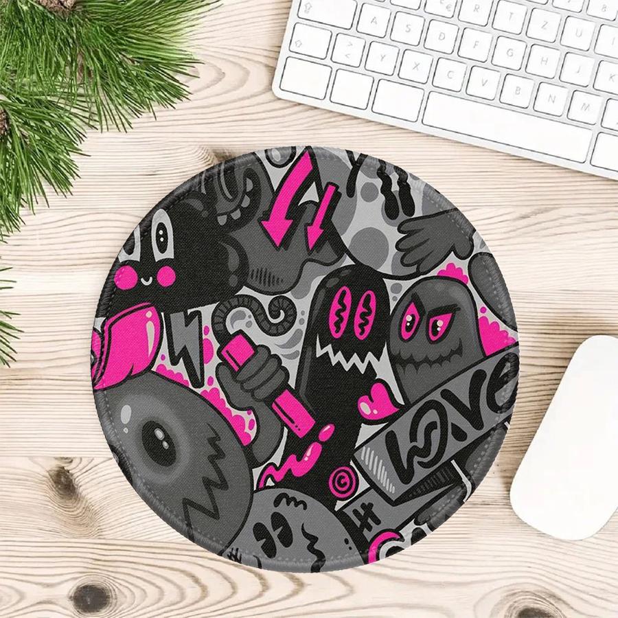

Cartoon Graffiti Monster 1pc Mouse Pad office Pad Game Console Pad Desk accessories Keyboard Mouse Pad Computer Laptop Pad 200x200x2mm