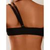Fashionable Ladies Bikini Hollow Design Sexy Solid Color Beach Vacation Swimming Suit Shoulder Strap Triangle Panty Swimwear