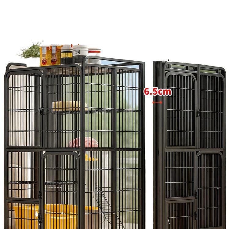 Foldable Indoor Cat Cage with Toilet – Space-Saving Cat House and Balcony for Small Apartments