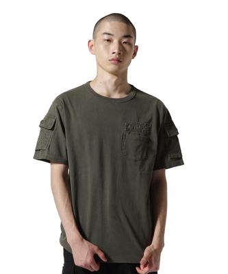 GARMENT DYE FATIGUE T-SHIRT L Olive 783-3934026