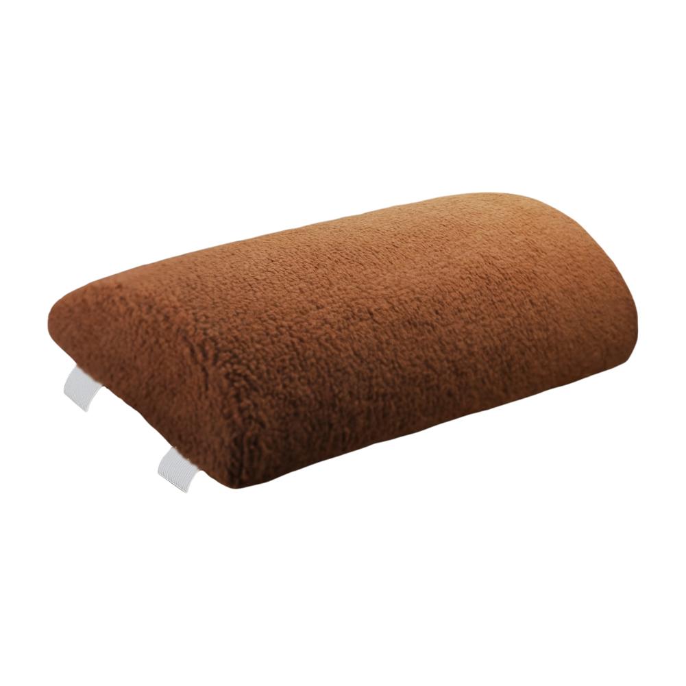

4inches Ergonomic Footrest Pillow with Elastic Strap Leg Rest Bolster with Sherpa Cover Half Moon Bolster for Bed Chair Sofa