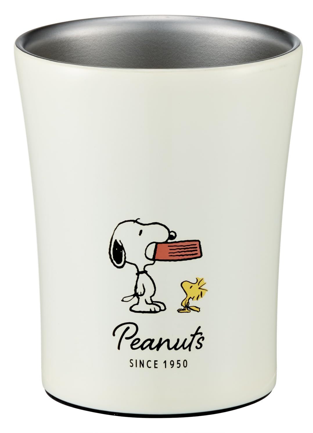 Skater Stainless Steel Tumbler Keeps Drinks Hot or Snoopy Badge Design 250ml, Cold, 71965-A