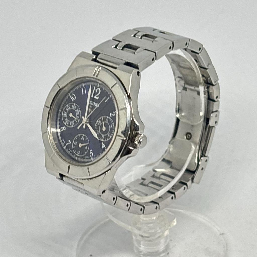 [USED] Working SEIKO Lucia Chronograph Watch Blue
