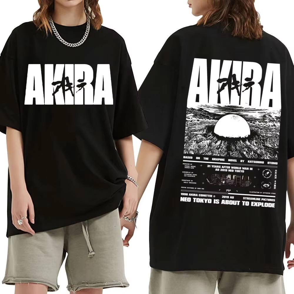 2026 HOT SALE Japanese Men s and Women s Science Fiction Graphic T-shirt Large Retro T-shirt Anime Movie Akitaro K 4XL