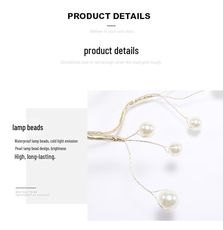 Creative LED Christmas Star & Pearl Tree Lights - Decorative Night Gift