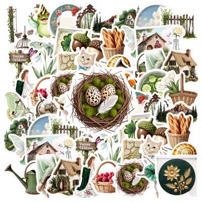35pcs Whimsical Nature Stickers Rustic Gardening DIY Stickers Teacher Reward Stickers For Laptop Motorcycle Luggage Phone