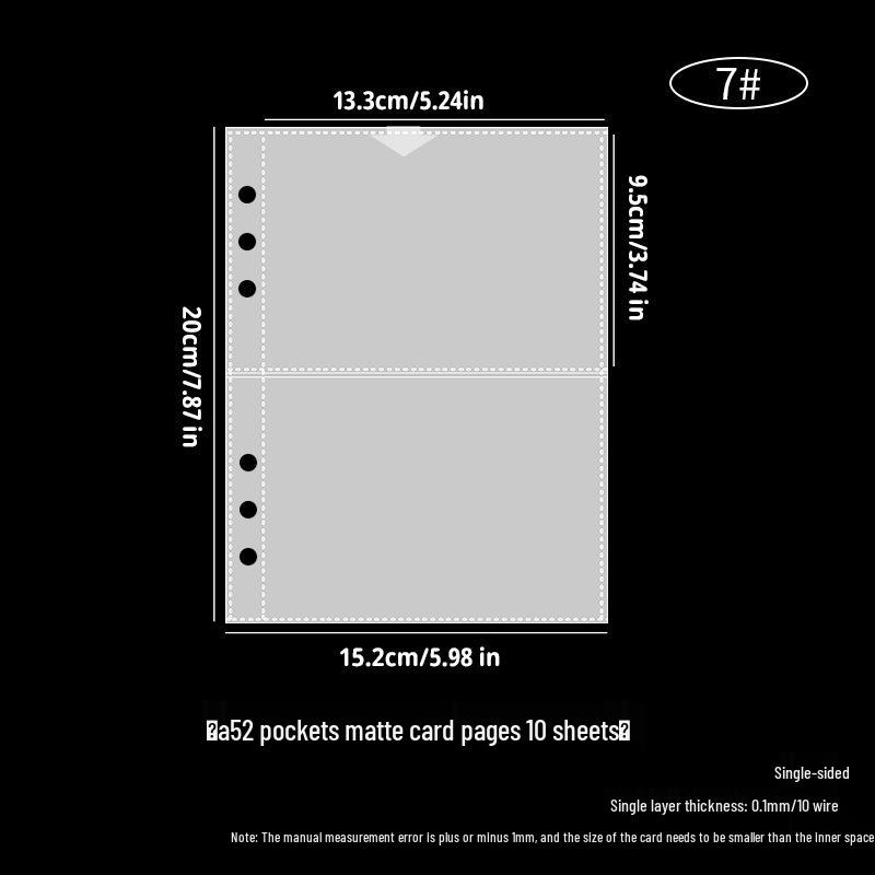 

Компактный нескользящий прозрачный альбом для карточек формата А5 с 3-дюймовыми четырехлистными страницами для хранения небольших карточек