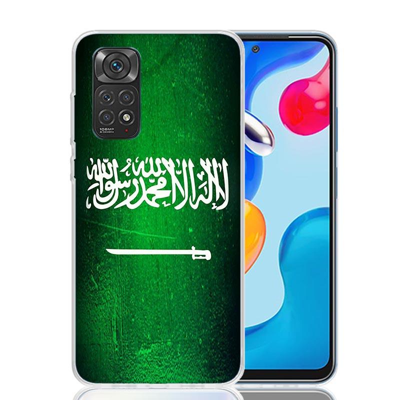 Kingdom Of Saudi Arabia Flag Phone Case For Xiaomi Redmi Note 13 14 15 Pro Plus 12S 12 14S 11S 11E 10 10S 11 11T 5G 4G Cover Coq