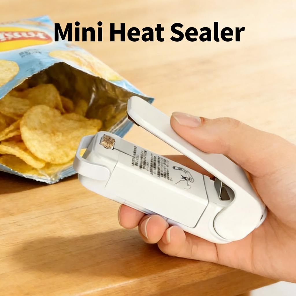 1pc Portable Mini Heat Sealer for Plastic Bags Snack Food Bag Sealing Machine Package Closure Home Kitchen Storage Accessory