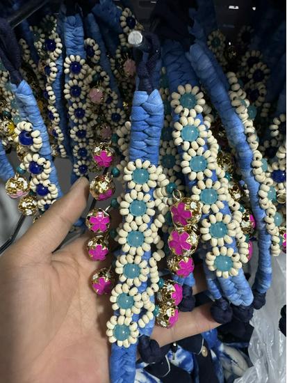 Yunnan Dali Handgefertigtes Ethnisches Batikstoff-Armband - Blau & Weiß Reiseschmuck