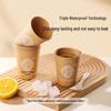 Meiliya 270ml Natural Disposable Paper Cups, 160 Count