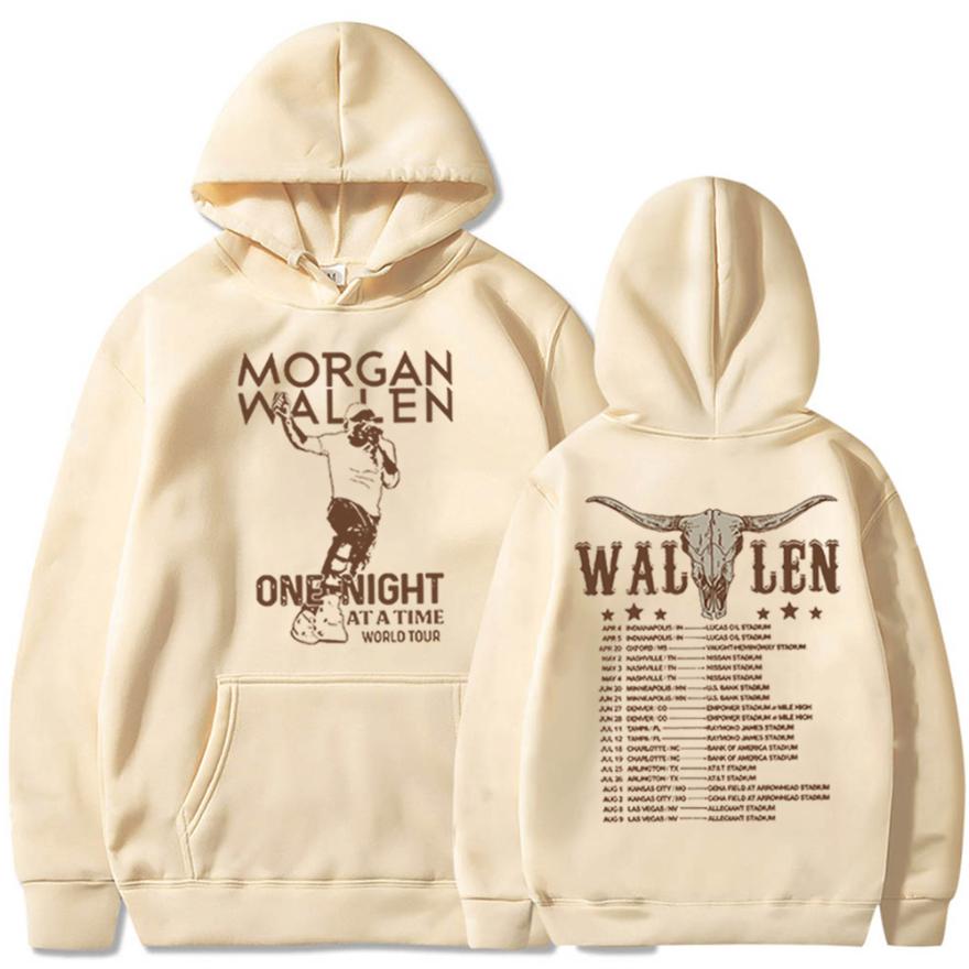 Streetwear Morgan Wallen Hoodie Wallen One Night At A Time Tour Hoodies Morgan Wallen Merch Pullover Sweatshirt Unisex Oversized