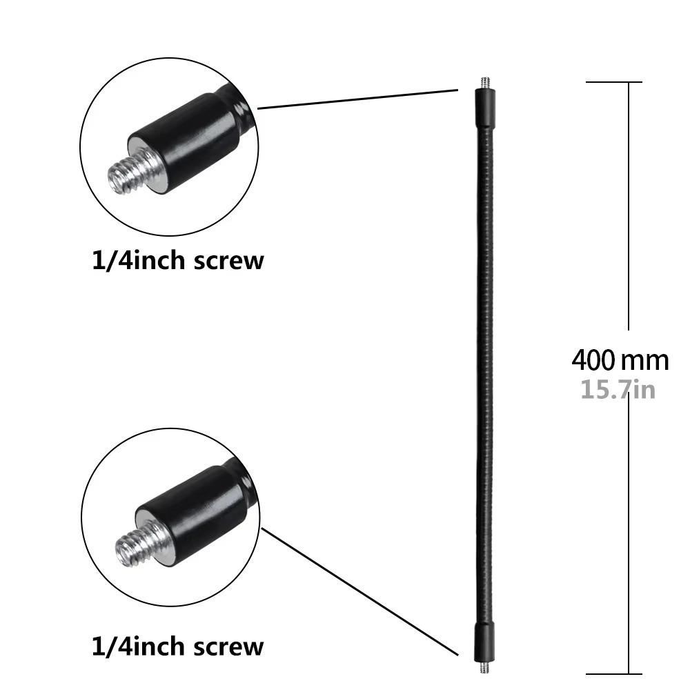 New Metal Monopod Metal Tube Rod Flexible With 1/4inch Screw Selfie Stick Stands Lightweight Tripod Extension Arm SLR Cameras 7