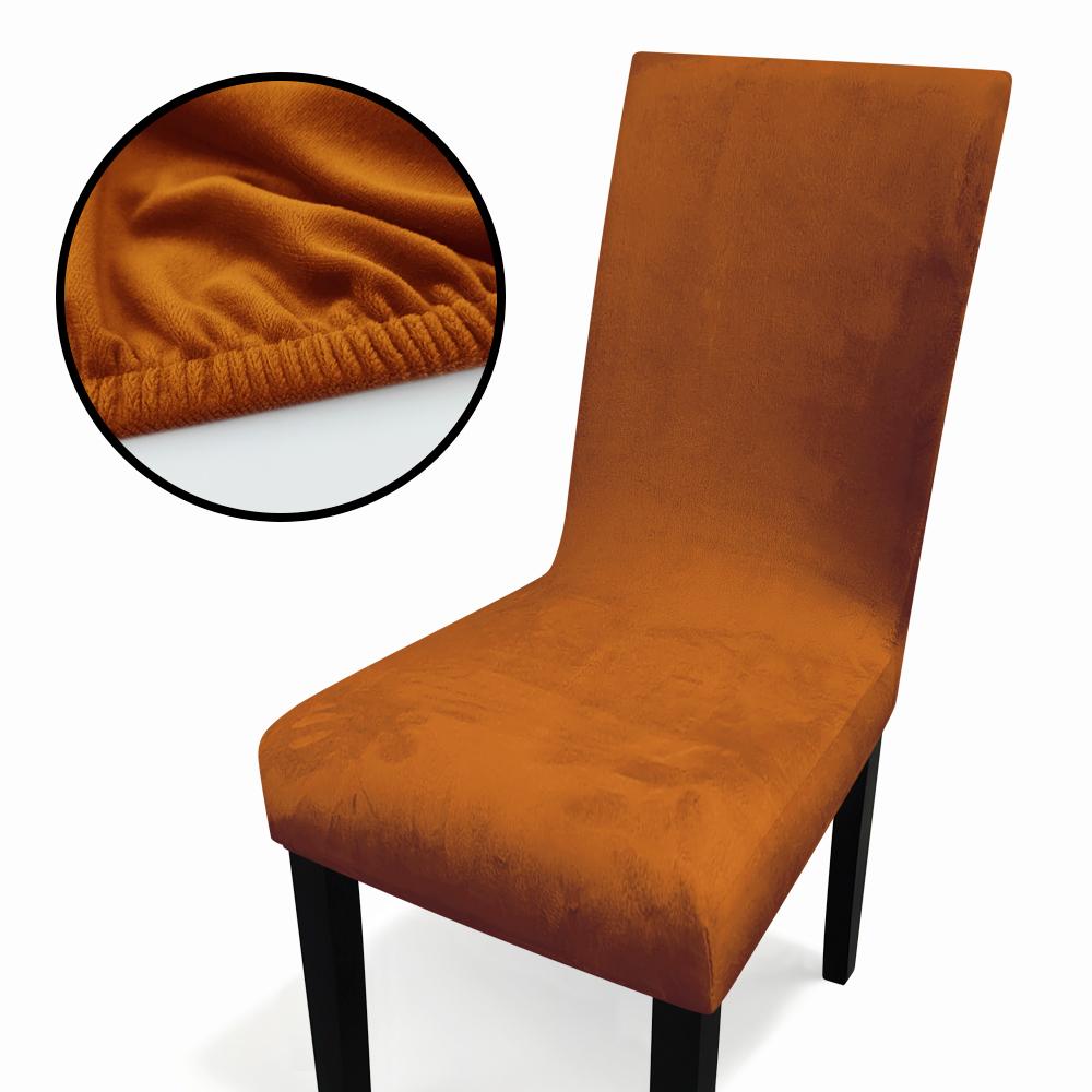 Velvet Home Dining Seat Protector Premium Velvet Chair Cover Thickened Solid Color Stretchable Full Coverage Chair Covers 2026