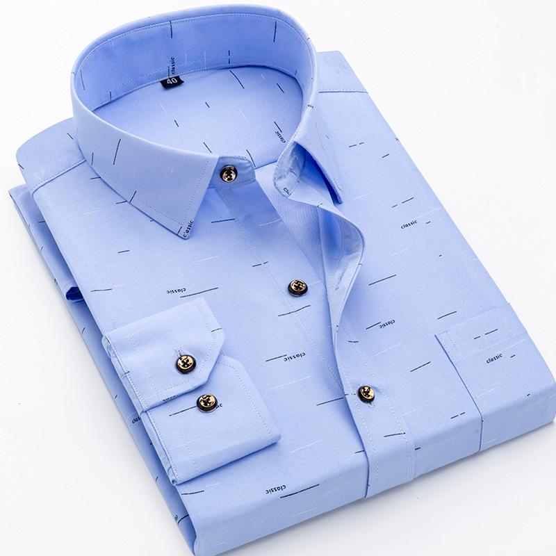 

Men s Slim Fit Floral Plaid Long Sleeve Shirt with Turn-Down Collar. 38