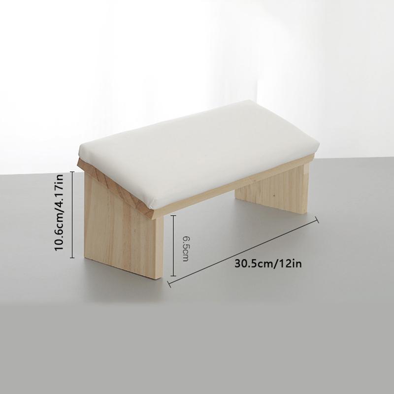Wooden Sloping Surface Nail Art Hand Pillow Cushion Pillow Armrests Nail Art Stand For Nail Salon Technician