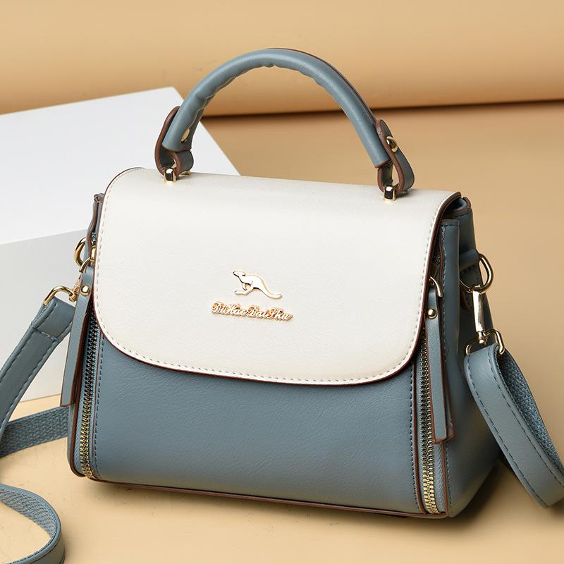 New Style Mother Bag Trendy Single Room Crossbody Bag Atmospheric Splicing Middle aged Women's Bag Practical Mother-in-law Handbag