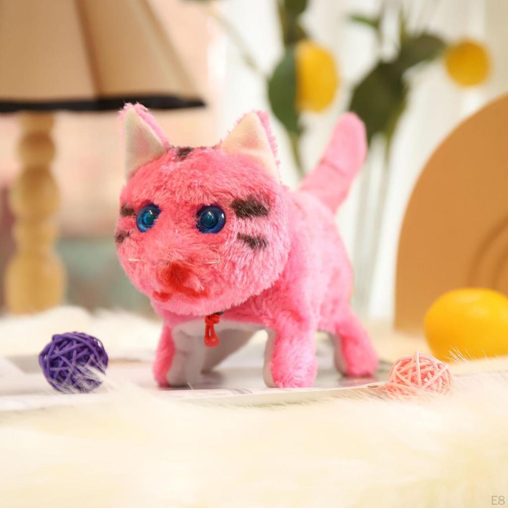 Cat Toy Interactive Educational Walking Toy, Stuffed Animals for Holiday Present Birthday Gifts