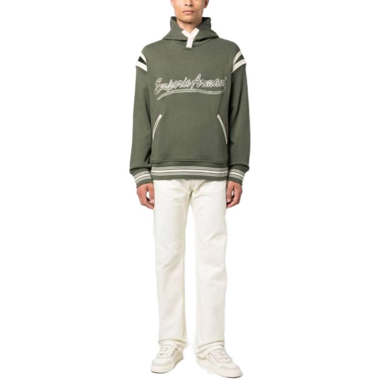 EMPORIO ARMANI Sweatshirts Men's Olive Green Hooded Moderate 6R1MG1-1JWPZ-0645