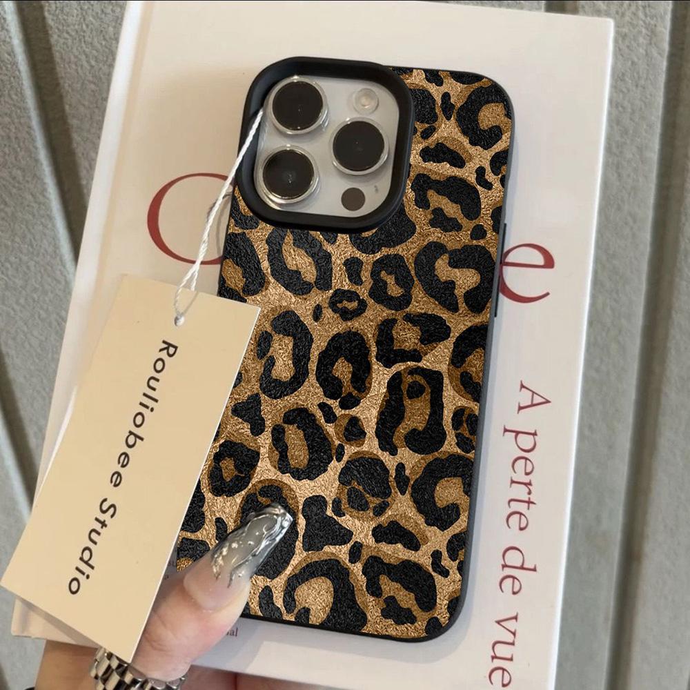

Luxury Leopard Print Cool Lichee leather pattern Phone Case For iPhone 17 16e 16 15 14 13 12 11 Air Pro Max Plus XR XSMax Cover iPhone 12 ProMax