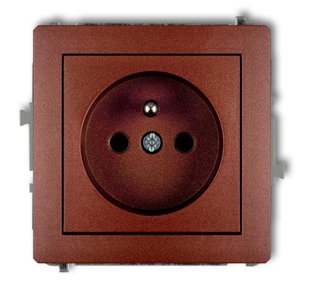 Deco Single Socket Z/U 2P+Z Brown Metallic 9Dgp-1Zp