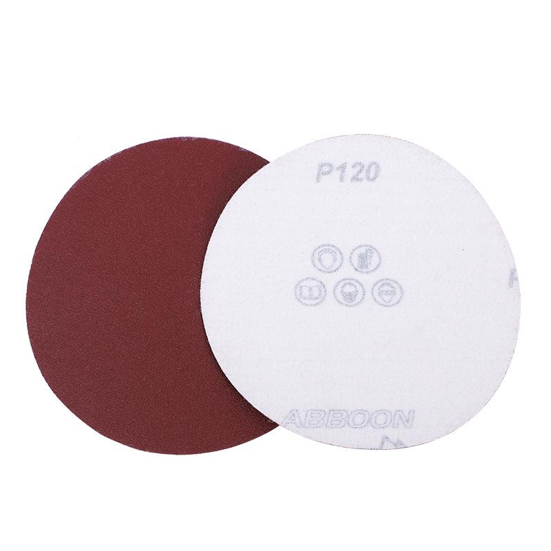 4" Red Self-Adhesive Velvet Sanding Discs for Polishing - 5 Pack