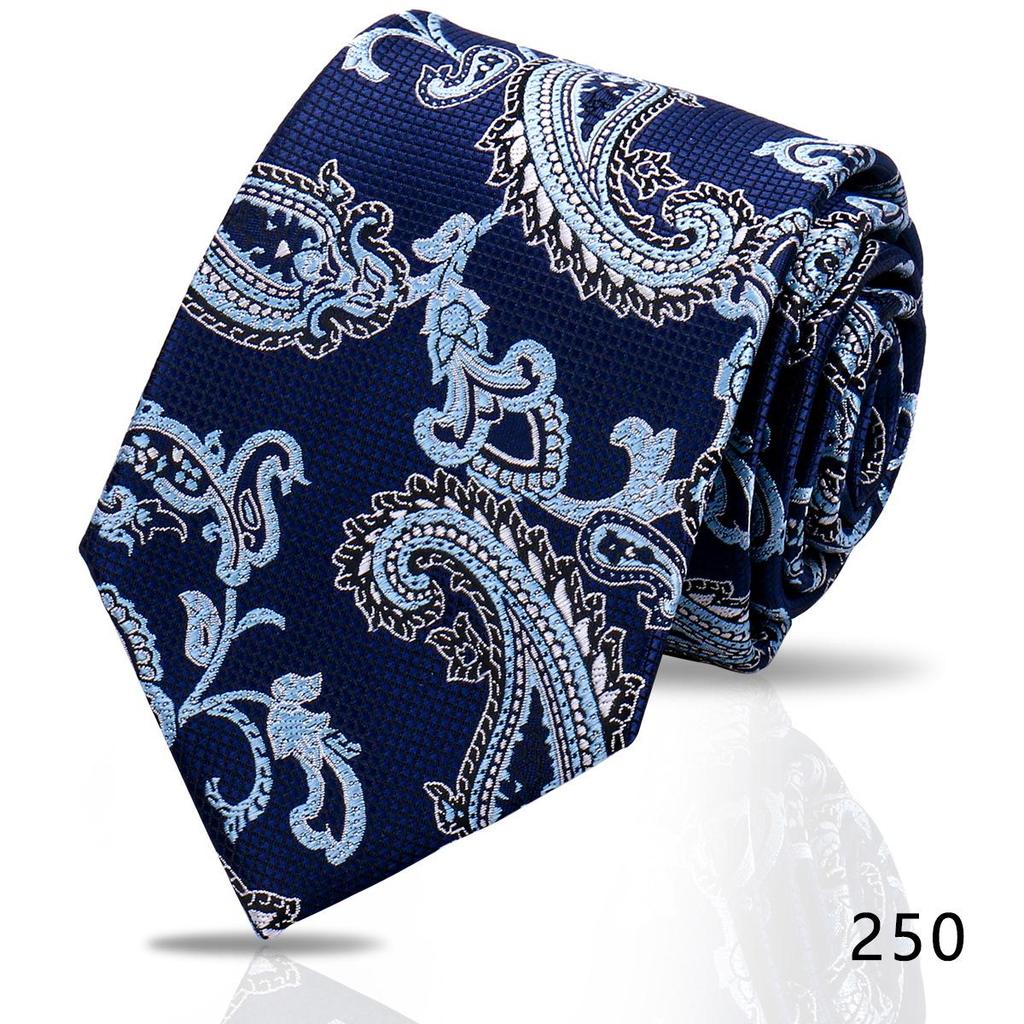 Men's High-Grade Black and Red Striped Silk Tie for Formal and Wedding Wear - 8CM