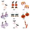 Halloween Contrasting Color Earrings Lightweight Acrylic Ear Studs Creative Stud Earring for Costume Get-Together Party
