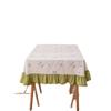 Fresh Spring Cotton Plant Green Embroidery Embroidery Flower Grass Lotus Leaf Fungus Edge Coffee Table Table Cloth
