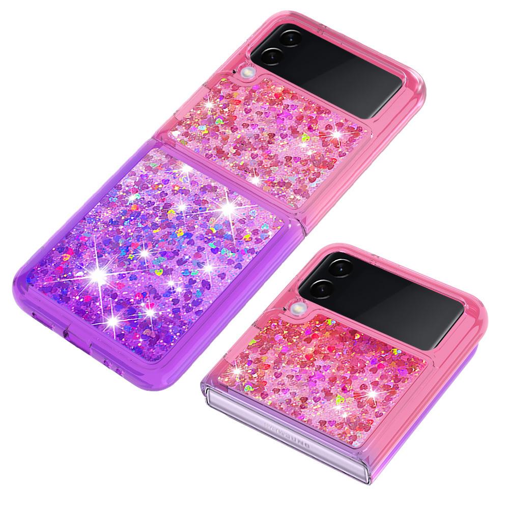 Husa cu gradient de culoare rezistenta la socuri pentru Samsung Galaxy Z Flip 5 Flip 4 Flip 3 5G Husa Diamond Bling Husa transparenta din silicon pentru Galaxy Z Flip5