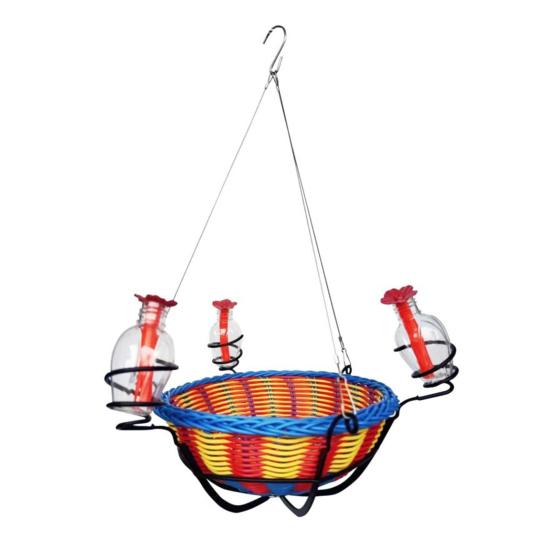 

Кормушка для колибри Креативный дизайн из ротанга Большая вместимость Легко наполнять Простая установка Подвесная кормушка для колибри с водой