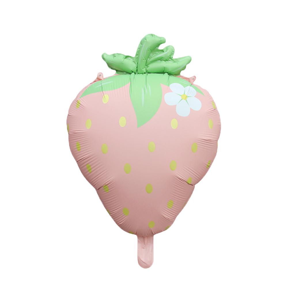 3pcs/6pcs Strawberry Aluminum Film Balloon Birthday Party Supplies Summer Fruit Party Baby Baptism Decoration Balloons