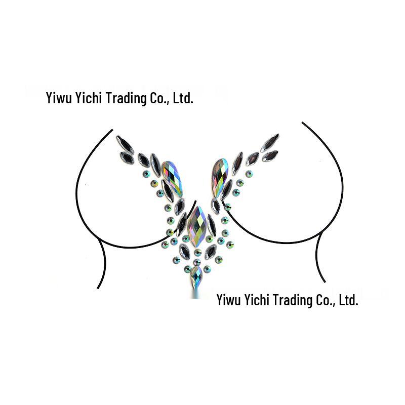 Diamant-Tattoo-Aufkleber für Make-up & Karnevals-Brustdekoration