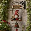 Melodious Wind Chime Bell Rustic Garden Gnome Bell Large Gnomes Welcome Hanging Doorbell Sun-resistant Ornament Decor for Front Porch Patio
