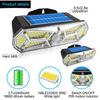 126SMD Outdoor Solar Lights Motion Sensor Security Light with 3 Lighting Modes, 5 Lighting Sides, 270°Wide Angle