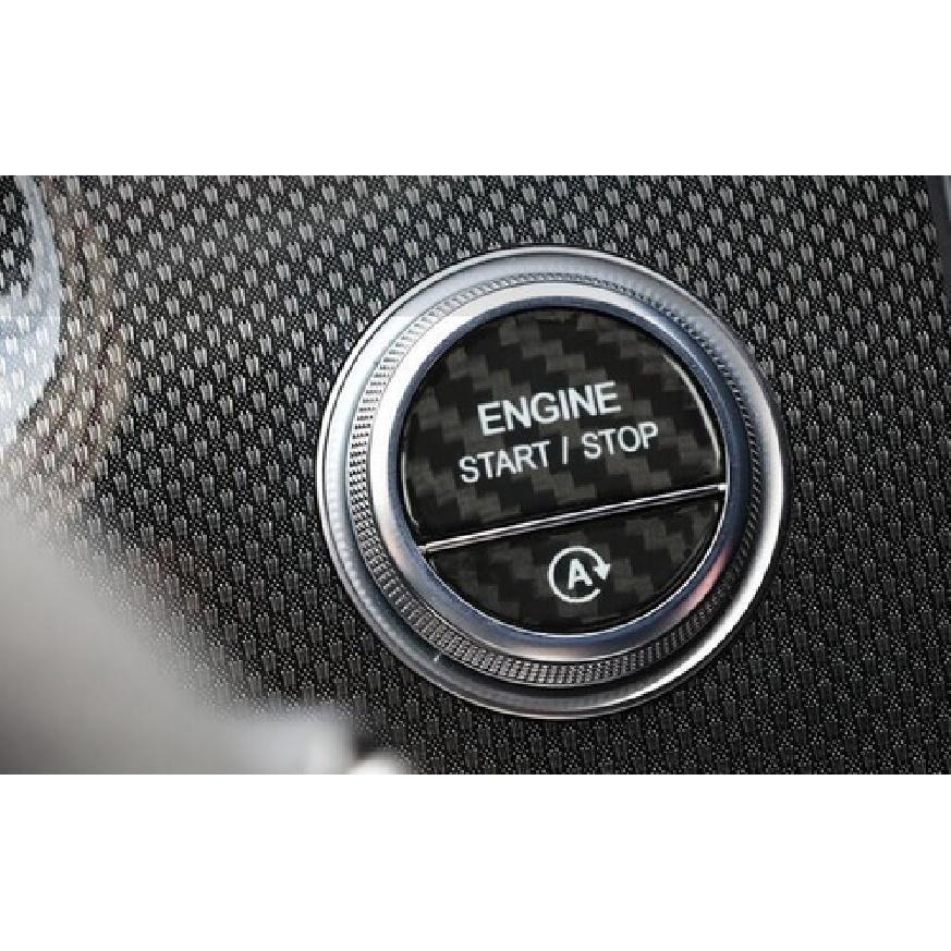 For Benz EQE EQS 22-23 Dry Carbon Fiber Start Button Ignition Switch Cover Trim