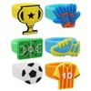Soccer Theme Party Favor Football Reusable Straw Funny Puzzle Sticker Keychain Braclet Children's Birthday Party Decoration Gift
