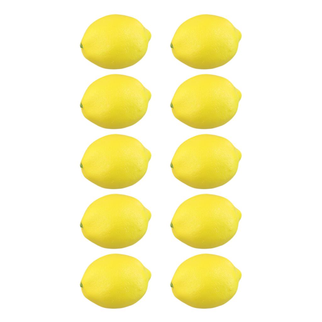 Artificial Lemon Decor Fake Lemon Props Foam Fruit Model Photo Props