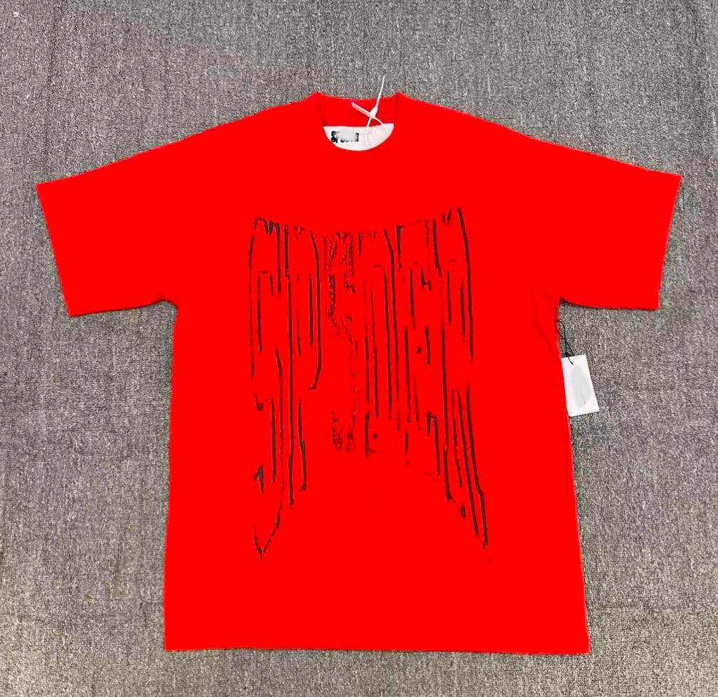 T-shirt Unisex con Stampa di Lettere in Schiuma Hip Hop Euro-Americano: Scollo Rotondo, Manica Corta, Design alla Moda
