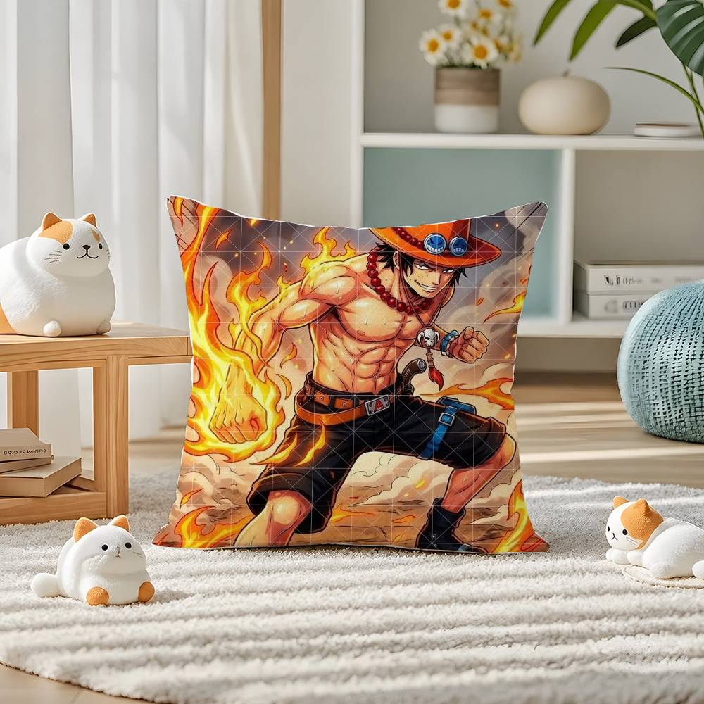 One Piece Boa Hancock Anime Plush Pillow Cover Soft Short Plush Cushion Cover For Sofa Bedroom Home Decor Gift Decoration