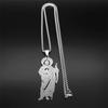 San Judas Tadeo Pendant Necklace for Men Women Stainless Steel Silver Color Saints Apostle of Jesus Chain Jewelry