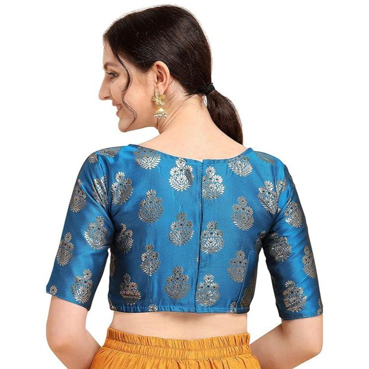 Womens Jacquard Boat Neck Blouse