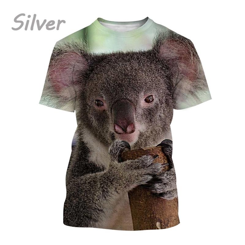 T-Shirts 3D Print Kawaii Animal Koala Summer O-Neck T Shirt Casual Boys Girls Tops Oversized Fashion Kids