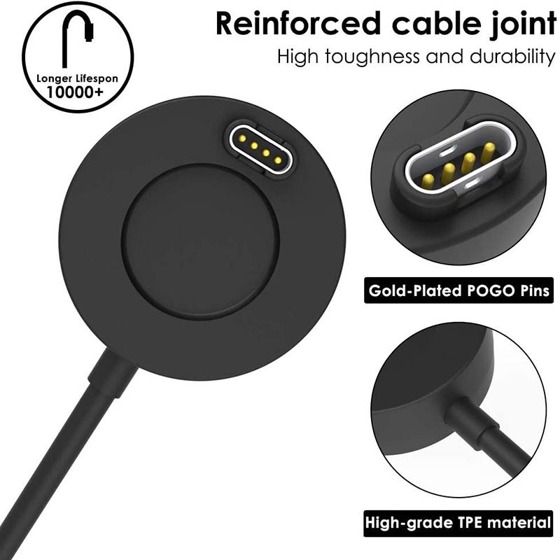 Portable USB Charger Cord For Garmin Watch Fenix 7 7S 7X 6 6S 6X 5 5X 5S Forerunner 945 935 245 255 Charger Dock With Dust Plug